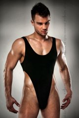 купити Чоловічий боді з високим вирізом стегна Passion 010 BODY black XXL/XXXL PSM0103 фото