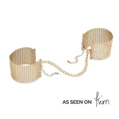 купить Наручники Bijoux Indiscrets Desir Metallique Handcuffs - Gold, металеві, стильні браслети SO2664 фото