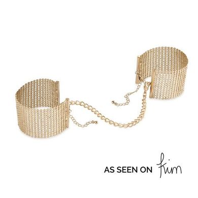 купить Наручники Bijoux Indiscrets Desir Metallique Handcuffs - Gold, металеві, стильні браслети SO2664 фото