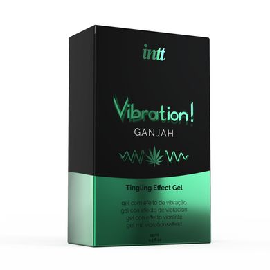 купить Рідкий вібратор Intt Vibration Ganjah (15 мл), густий гель, незвичайний смак, діє до 30 хвилин SO3347 фото