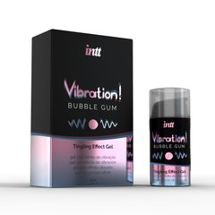 купить Рідкий вібратор Intt Vibration Bubble Gum (15 мл), густий гель, дуже смачний, діє до 30 хвилин SO3348 фото