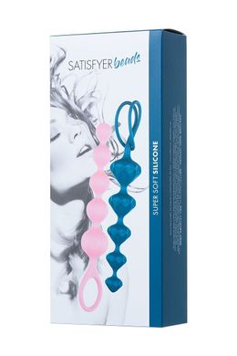 купить Набір анальних бус Satisfyer Beads Colored, силікон , макс. діаметр 3,3 см і 3,5 см SO2739 фото