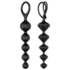 купить Набір анальних намистин Satisfyer Beads Black, силікон, макс. діаметр 3,3 см та 3,5 см SO2740 фото