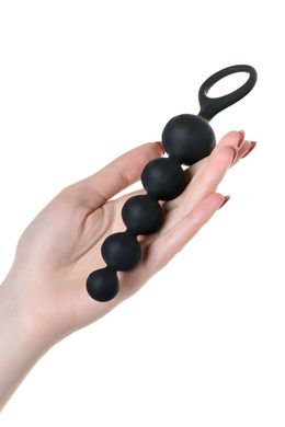 купить Набір анальних намистин Satisfyer Beads Black, силікон, макс. діаметр 3,3 см та 3,5 см SO2740 фото