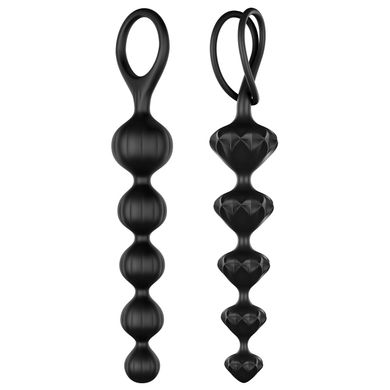 купити Набір анальних намистин Satisfyer Beads Black, силікон, макс. діаметр 3,3 см та 3,5 см SO2740 фото