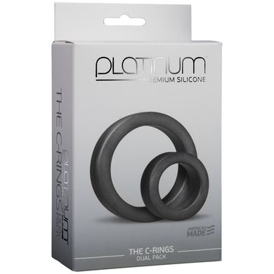 купити Набір ерекційних кілець Doc Johnson Platinum Premium Silicone — The C-Rings — Charcoal SO4918 фото