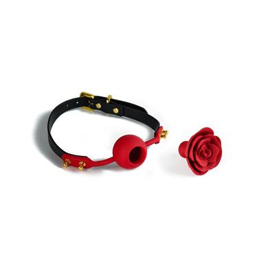 купить Розкішний кляп у вигляді троянди Zalo - Rose Ball Gag, подвійне використання SO6690 фото