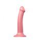 Насадка для страпона Strap-On-Me Mono Density Dildo Rose M, диам. 3,3см, однослойный силикон, гибкий 1 з 4