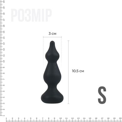 купить Анальна пробка Adrien Lastic Amuse Mini Black (S) з двома переходами, макс. діаметр 3 см AD20289 фото