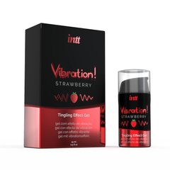 купити Рідкий вібратор Intt Vibration Strawberry (15 мл), густий гель, дуже смачний, діє до 30 хвилин SO2921 фото