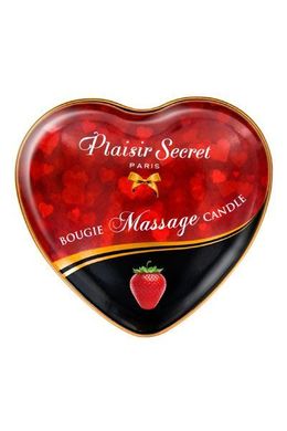 купити Масажна свічка серце Plaisirs Secrets Strawberry (35 мл) SO1867 фото