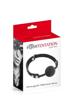 купить Класичний кляп з силіконовою кулькою Fetish Tentation Silicone Gag Ball SO4038 фото