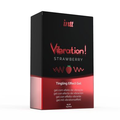 купити Рідкий вібратор Intt Vibration Strawberry (15 мл), густий гель, дуже смачний, діє до 30 хвилин SO2921 фото