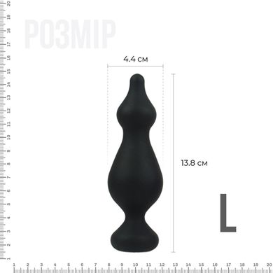 купити Анальна пробка Adrien Lastic Amuse Big Black (L) з двома переходами, макс. діаметр 4,4 см AD20269 фото