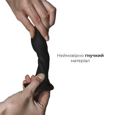 купить Дилдо з присоскою Adrien Lastic Hitsens 5 Black, відмінно для страпона, діаметр 2,4 см, довжина 13 с AD24059 фото