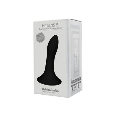 купити Дилдо з присоскою Adrien Lastic Hitsens 5 Black, відмінно для страпона, діаметр 2,4 см, довжина 13 с AD24059 фото