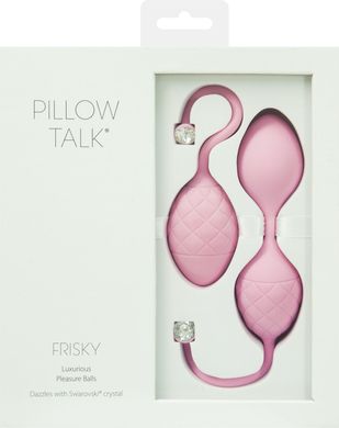 купить Розкішні вагінальні кульки PILLOW TALK - Frisky Pink з кристалом, діаметр 3,2 см, вага 49-75гр SO2721 фото