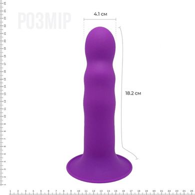 купить Дилдо з присоскою Adrien Lastic Hitsens 3 Purple, відмінно для страпона, діаметр 4,1 см, довжина 18, AD24023 фото