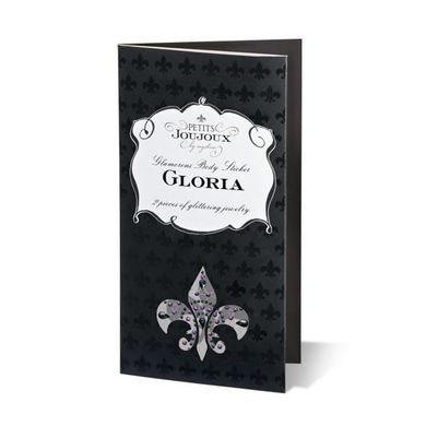 купити Пестіс з кристалів Petits Joujoux Gloria set of 2 - Black/Purple, прикраса на груди SO3136 фото