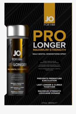 купити Пролонгувальний спрей System JO Prolonger Spray with Lidocaine (60 мл), не містить мінеральних масел SO4098 фото