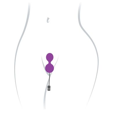 купить Вагінальні кульки з вібрацією Adrien Lastic Kegel Vibe Purple, діаметр 3,7 см AD40753 фото