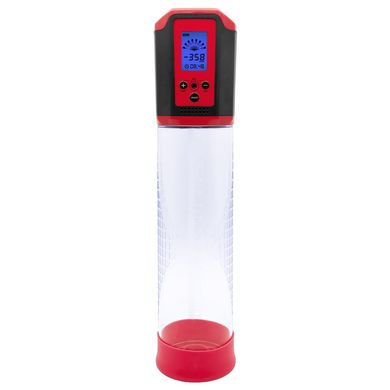 купити Автоматична вакуумна помпа Men Powerup Passion Pump Red, LED-табло, перезаряджувана, 8 режимів SO6226 фото