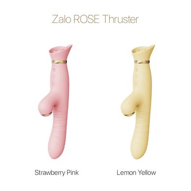 купить Пульсатор-вібратор із вакуумною стимуляцією клітора Zalo - ROSE Thruster Lemon Yellow SO6683 фото