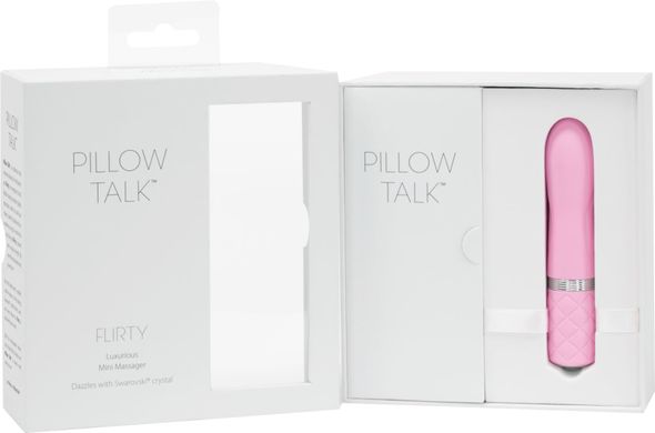 купить Розкішний вібратор PILLOW TALK - Flirty Pink з кристалом Сваровські, гнучка голівка SO2725 фото