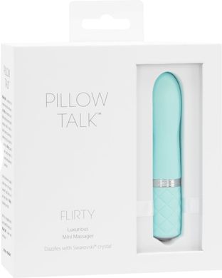 купити Розкішний вібратор PILLOW TALK - Flirty Teal з кристалом Сваровські, гнучка голівка SO2726 фото