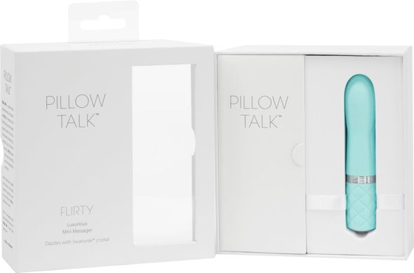 купити Розкішний вібратор PILLOW TALK - Flirty Teal з кристалом Сваровські, гнучка голівка SO2726 фото