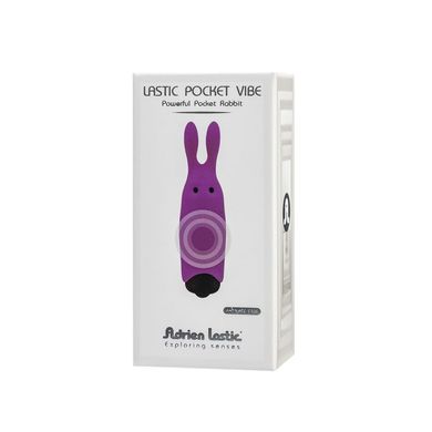 купить Віброкуля Adrien Lastic Pocket Vibe Rabbit Purple зі стимулювальними вушками AD33483 фото