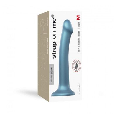 купить Насадка для страпону Strap-On-Me Mono Density Dildo M Blue, діам. 3,3 см, одношаровий силікон, гнучк SO3569 фото