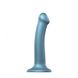 Насадка для страпона Strap-On-Me Mono Density Dildo Blue M, диам. 3,3см, однослойный силикон, гибкий 1 з 5