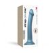 Насадка для страпона Strap-On-Me Mono Density Dildo Blue M, диам. 3,3см, однослойный силикон, гибкий 4 з 5