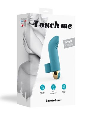 купити Вібратор на палець Love To Love TOUCH ME PETROLE перезаряджається, потужний мотор SO3080 фото