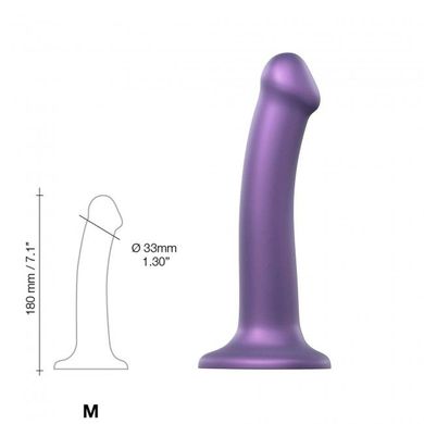 купити Насадка для страпона Strap-On-Me Mono Density Dildo Violet M, диам. 3,3см, однослойный силикон, гибк SO3570 фото