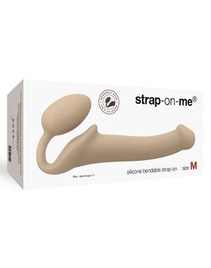 купити Безремневой страпон Strap-On-Me Flesh M, полностью регулируемый, диаметр 3,3см SO2350 фото