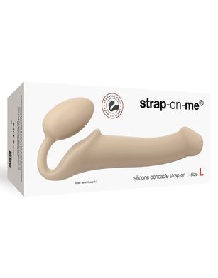 купити Безремневой страпон Strap-On-Me Flesh L, полностью регулируемый, диаметр 3,7см SO2351 фото