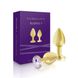 Набор металлических анальных пробок с кристаллом RIANNE S - Booty Plug Luxury Set, диаметр 3 и 3,5см 1 з 7