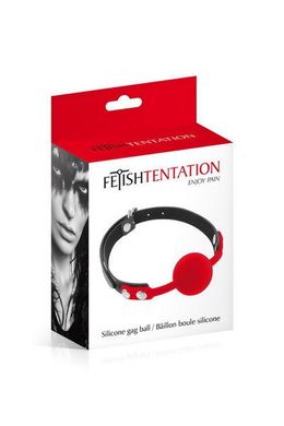 купить Класичний кляп з силіконовою кулькою Fetish Tentation Silicone Gag Ball SO3734 фото